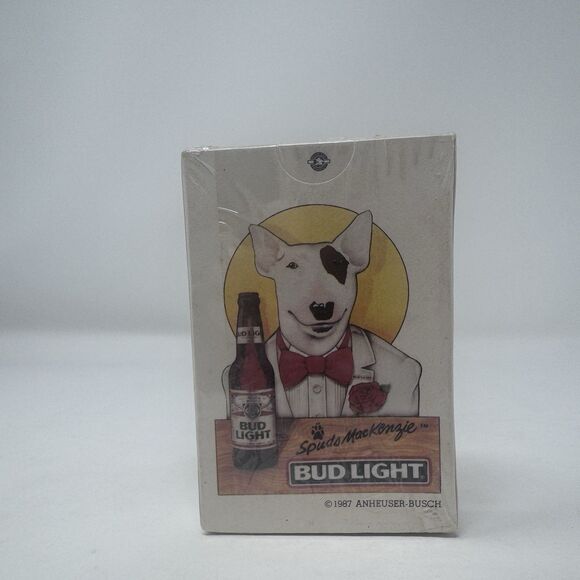 Vintage 1987 Anheuser-Busch Bud Light Spud Mackenzie Playing Cards SEALED NEW - Picture 5 of 5